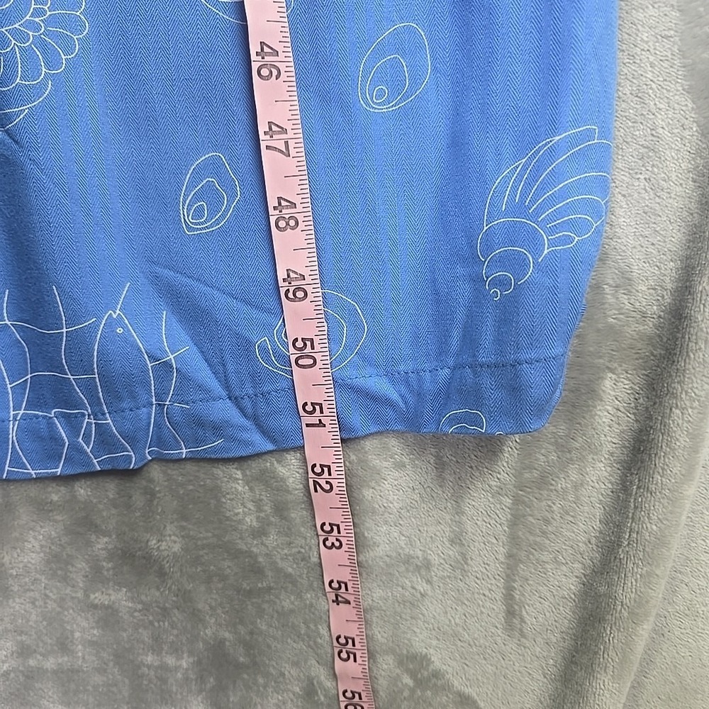 Coldwater Creek Sleeveless Fish Beach Maxi Dress 14 Blue Coastal‎ - Picture 6 of 8
